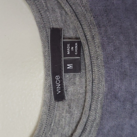 Vince scoop neck sleeveless Maxi dress, striped, gray blue, women's size medium - Picture 4 of 7